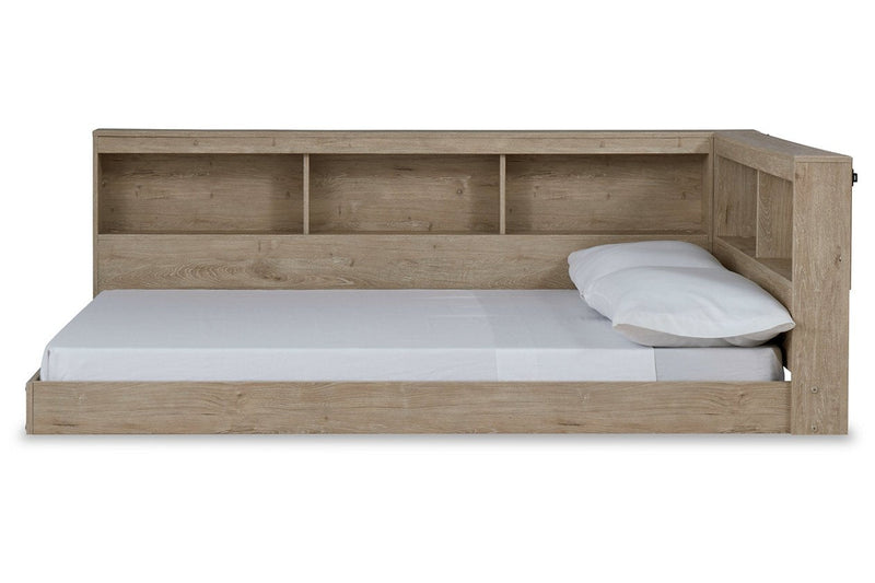 Oliah Natural Full Bookcase Storage Bed - Gate FurnitureFull Bed