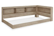 Oliah Natural Twin Bookcase Storage Bed - Gate FurnitureTwin Bed