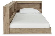 Oliah Natural Twin Bookcase Storage Bed - Gate FurnitureTwin Bed