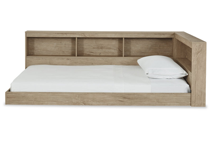 Oliah Natural Twin Bookcase Storage Bed - Gate FurnitureTwin Bed