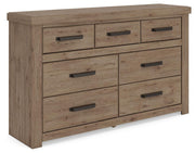 Oliandon King Panel Bed and Dresser in Light Brown - PKG025189