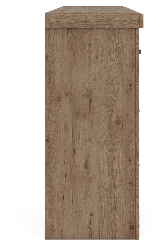 Oliandon King Panel Bed and Dresser in Light Brown - PKG025189
