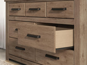 Oliandon King Panel Bed and Dresser in Light Brown - PKG025189