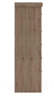 Oliandon King Panel Bed, Chest and Nightstand in Light Brown - PKG025183