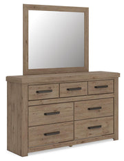 Oliandon Light Brown Dresser and Mirror - PCB2844B1