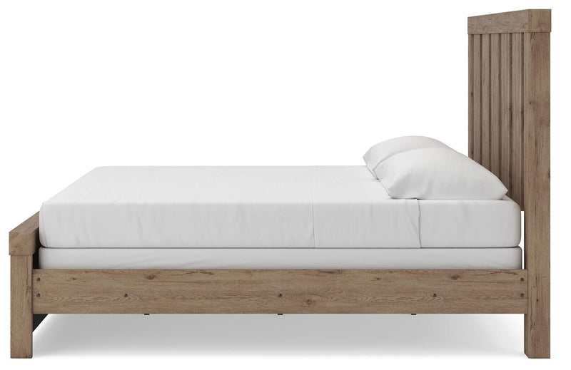 Oliandon Light Brown King Panel Bed - PCB2844B6