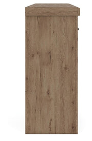 Oliandon Queen Panel Bed and Dresser in Light Brown - PKG025168
