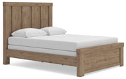 Oliandon Queen Panel Bed and Dresser in Light Brown - PKG025168