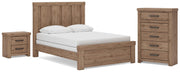 Oliandon Queen Panel Bed, Chest and Nightstand in Light Brown - PKG025164