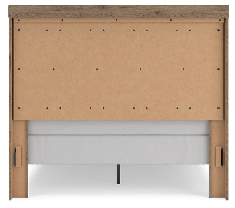 Oliandon Queen Panel Bed, Chest and Nightstand in Light Brown - PKG025164