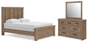 Oliandon Queen Panel Bed, Dresser and Mirror - PCB2844B3