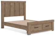 Oliandon Queen Panel Storage Bed and Dresser in Light Brown - PKG025178