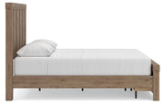 Oliandon Queen Panel Storage Bed and Dresser in Light Brown - PKG025178