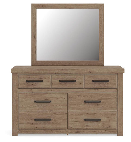 Oliandon Queen Panel Storage Bed, Dresser and Mirror - PCB2844B5