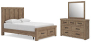 Oliandon Queen Panel Storage Bed, Dresser and Mirror - PCB2844B5