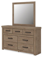 Oliandon Queen Panel Storage Bed, Dresser and Mirror - PCB2844B5