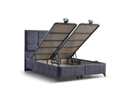 Olimpos Storage Bed With Headboard - Queen in Cream - 200-ELIF-OLI-150-EY234-SB