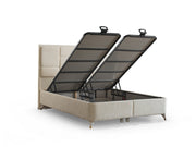 Olimpos Storage Bed With Headboard - Twin in Navy - 200-ELIF-OLI-90-EY232-SB