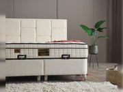 Olimpos Storage Bed With Headboard - Twin in Navy - 200-ELIF-OLI-90-EY232-SB