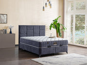 Olimpos Storage Bed With Headboard - Twin in Navy - 200-ELIF-OLI-90-EY232-SB