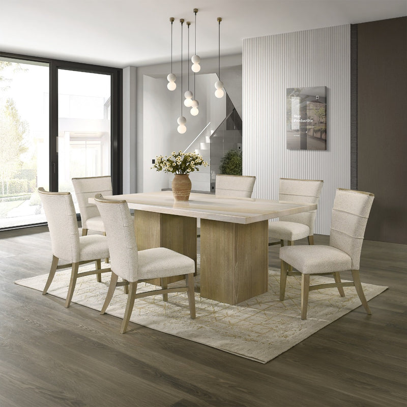 Olinda Dining Table w/Natrual Marble Top - DN07035
