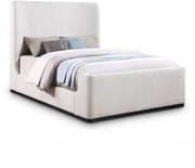 Oliver Boucle Fabric King Bed (3 Boxes) Cream - Gate FurnitureKing Bed