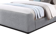Oliver Boucle Fabric King Bed (3 Boxes) Grey - Gate FurnitureKing Bed