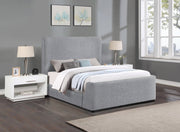 Oliver Boucle Fabric Queen Bed (3 Boxes) Grey - Gate FurnitureQueen Bed