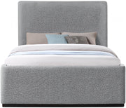 Oliver Boucle Fabric Queen Bed (3 Boxes) Grey - Gate FurnitureQueen Bed
