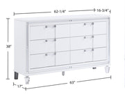 Olivia - 6 Drawers White Dresser - B232-D