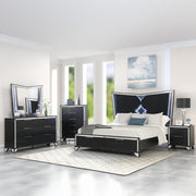 Olivia - White King Bed, Dresser, Mirror, Chest, Nightstand - B232-KDMCN