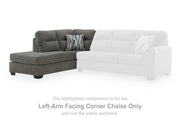 Olten Graphite Left-Arm Facing Corner Chaise - 3130516