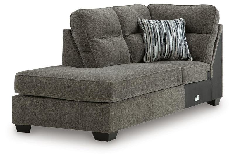 Olten Graphite Left-Arm Facing Corner Chaise - 3130516