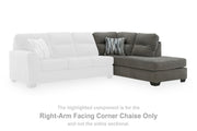 Olten Graphite Right-Arm Facing Corner Chaise - 3130517