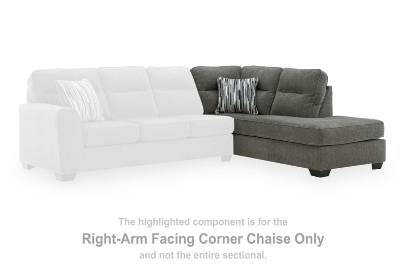 Olten Graphite Right-Arm Facing Corner Chaise - 3130517