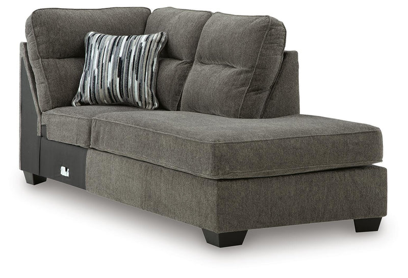Olten Graphite Right-Arm Facing Corner Chaise - 3130517