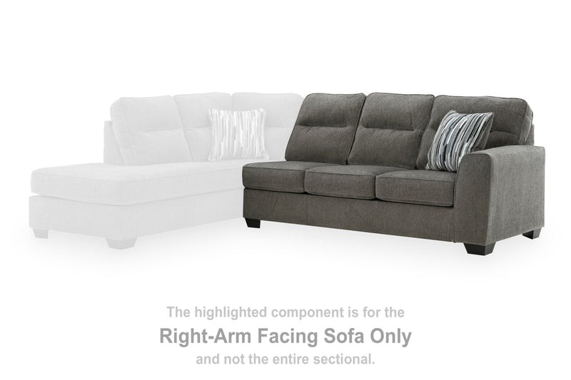 Olten Graphite Right-Arm Facing Sofa - 3130567