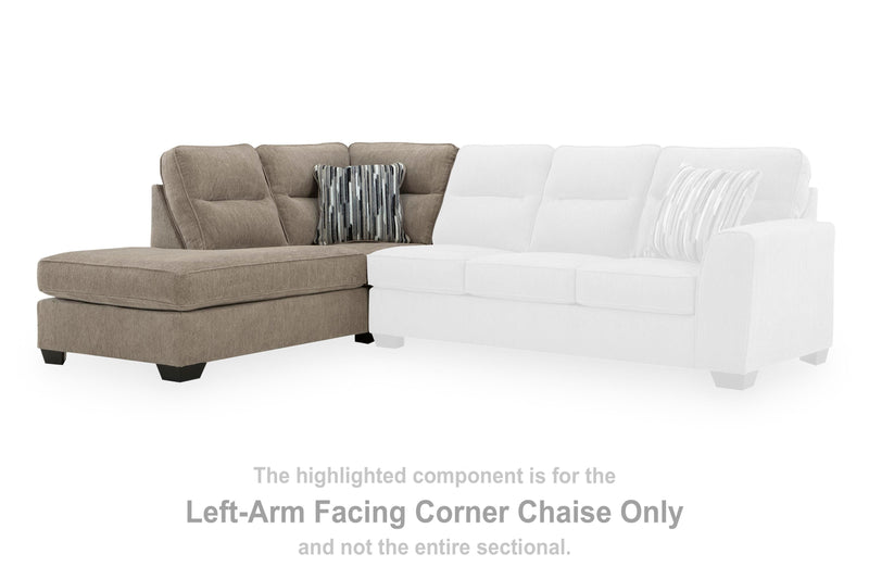 Olten Mocha Left-Arm Facing Corner Chaise - 3130416