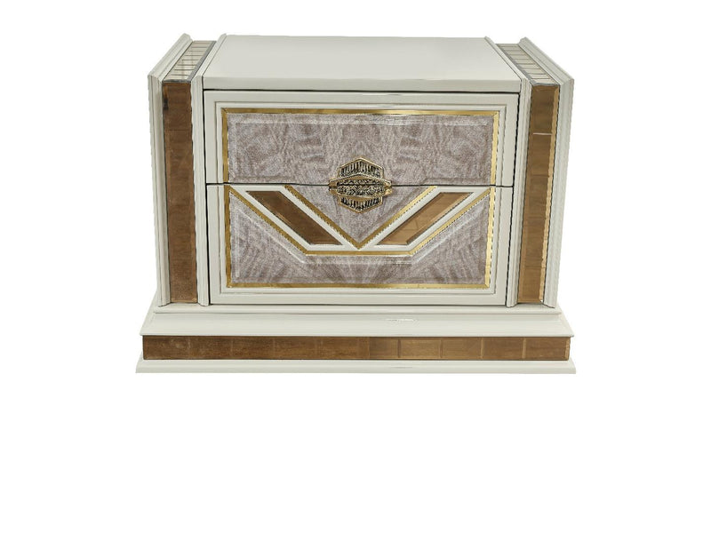 Omari Nightstand in Beige - Omari Nightstand in Beige