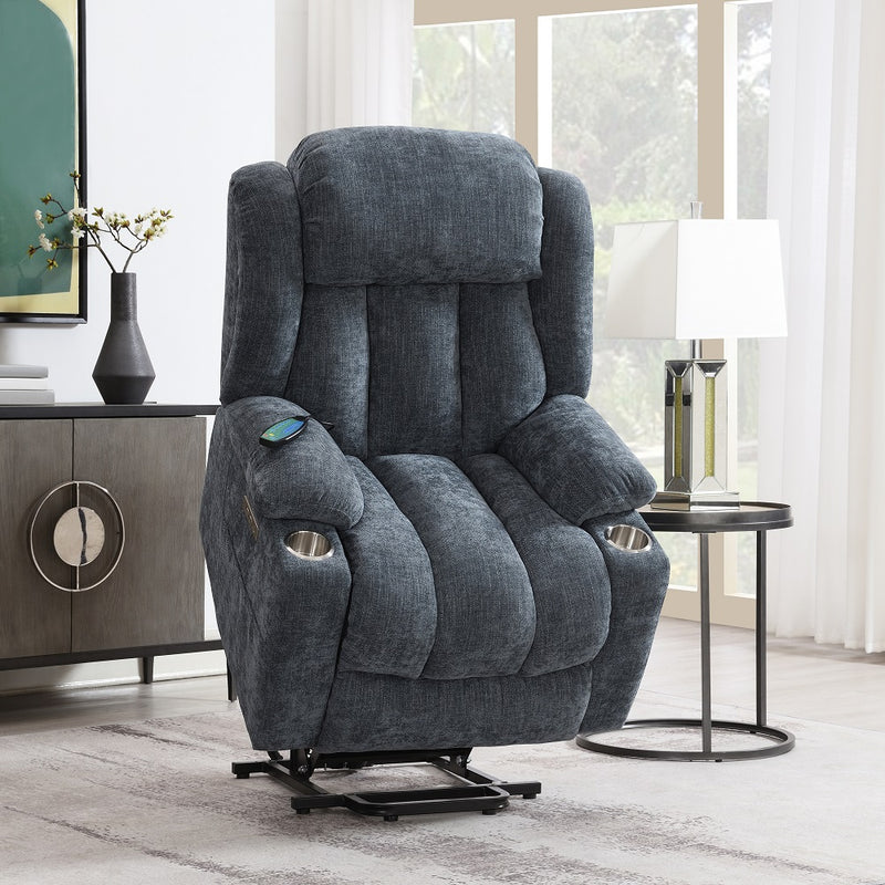 Omarion Power Recliner w/Lift, Heating & Massage - LV02996