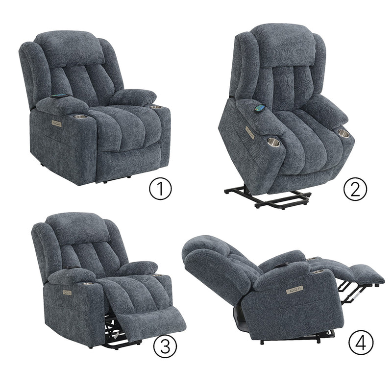 Omarion Power Recliner w/Lift, Heating & Massage - LV02996A