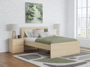 Onita Natural Full Panel Platform Bed with 1 Side Storage - EB9632B11