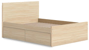 Onita Natural Full Panel Platform Bed with 1 Side Storage - EB9632B11