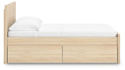 Onita Natural Full Panel Platform Bed with 1 Side Storage - EB9632B11