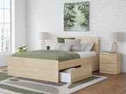 Onita Natural Full Panel Platform Bed with 2 Side Storage - EB9632B17