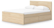 Onita Natural Full Panel Platform Bed with 2 Side Storage - EB9632B17