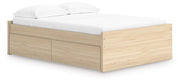 Onita Natural Full Platform Bed with 1 Side Storage - EB9632B8