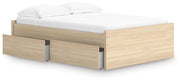 Onita Natural Full Platform Bed with 1 Side Storage - EB9632B8