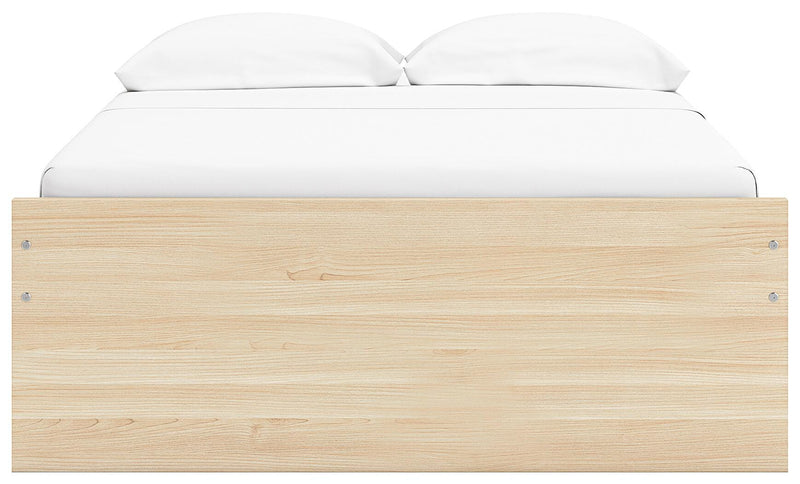 Onita Natural Full Platform Bed with 1 Side Storage - EB9632B8