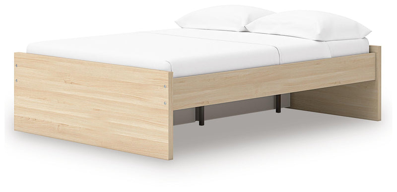 Onita Natural Full Platform Bed with 1 Side Storage - EB9632B8
